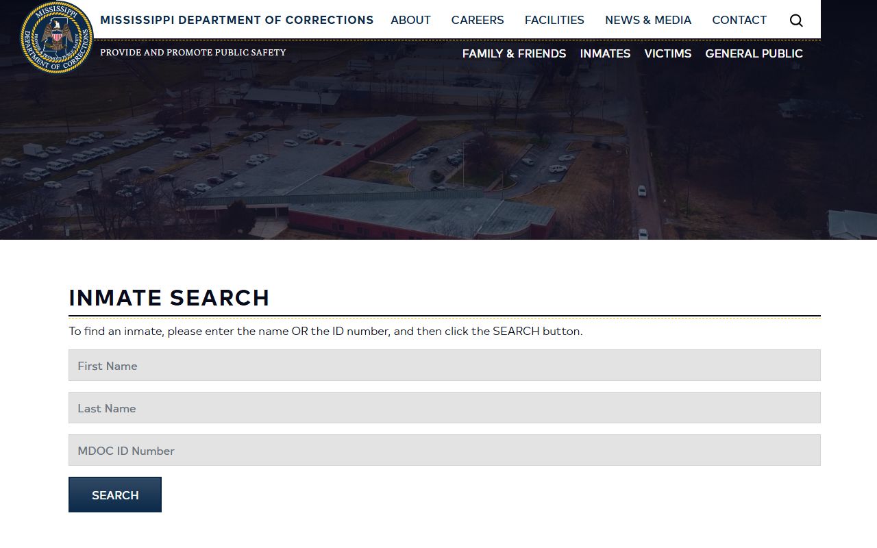 MDOC inmate search for Holmes County state custody records